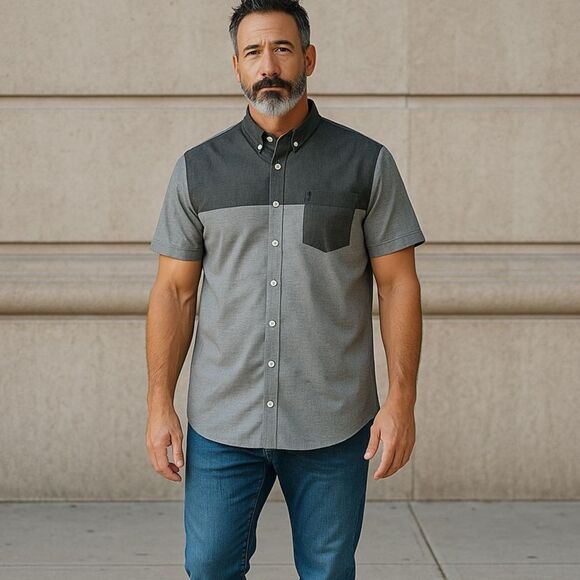 Molokai Surf Co. Men’s Color Block Button Down Shirt Sz XL - Picture 1 of 8